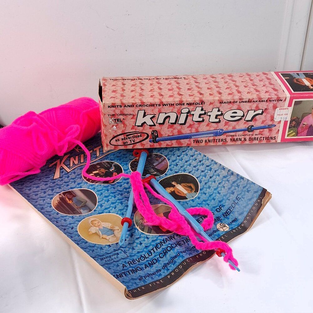 Vintage The Original K-Tel‎ Knitter Box instructions As Seen TV P1-660 knitting